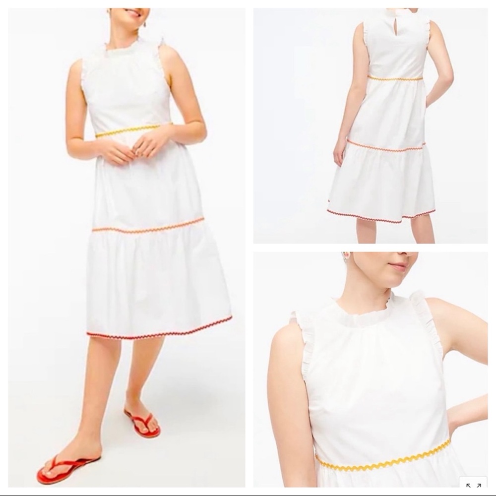 Tiered midi ruffle dress with Pockets